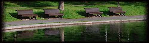 Els bancs del parc de La Fontaine