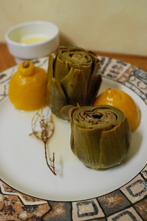 Carxofes amb llimona